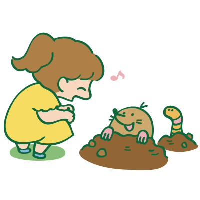 こどもとモグラ
